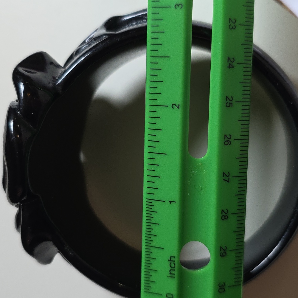 Black Rose Bracelet Bangle Chunky Oversized - Picture 13 of 14